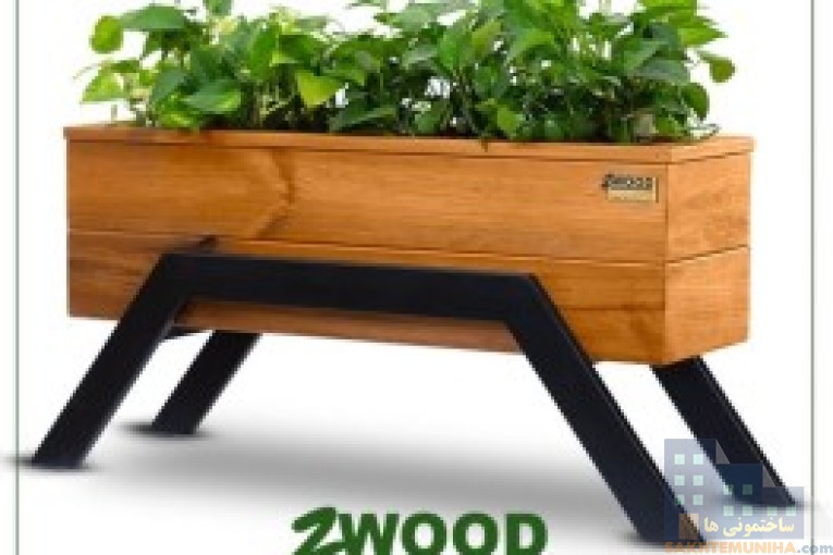 فلاور باکس  گلدان چوبی